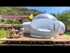 Kundenspezifisches Outdoor Camping Klares Transparentes Aufblaszelt mit Tunnel