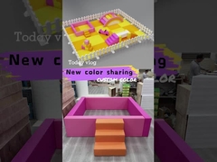 Orange Soft Play mit Ball Pit und Slide Rose Rot Soft Playground Innenraum