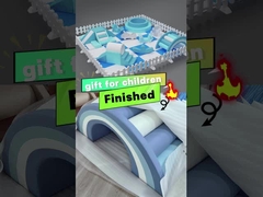 Individuell angepasste Soft Play Ausrüstung Set Weiß und Blau Schaumstoff Soft Play mit Ball Pit