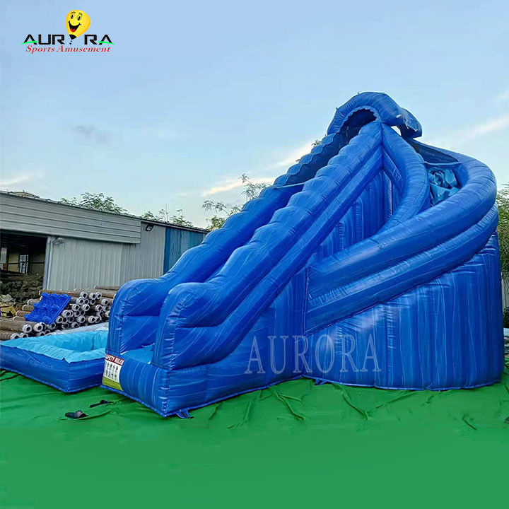 Indoor-Spielplatz aufblasbare Wasserrutsche Blau für alle Altersgruppen angepasste Größe