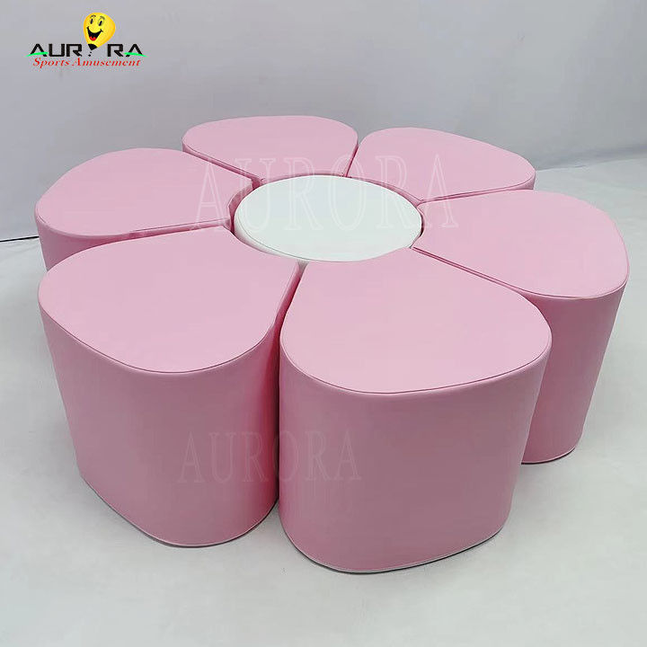 Soft Play Set Spielplatz Pastell Klettern und Spielen Soft Blocks Pink White Flower Mini