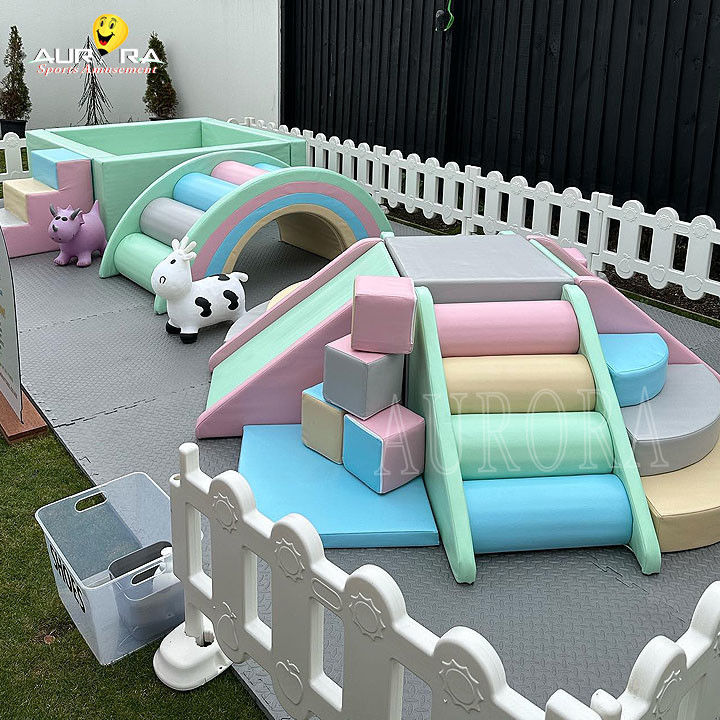 Pastell Baby Soft Play Kletterblöcke für Party Vermietung Custom Soft Play Ausrüstung