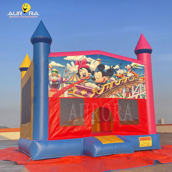Outdoor-Kommerzielle aufblasbare Türsteher PVC Farbenfrohe Erwachsene Kinder Springschloss