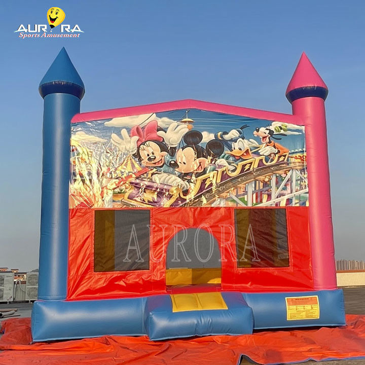 Outdoor-Kommerzielle aufblasbare Türsteher PVC Farbenfrohe Erwachsene Kinder Springschloss