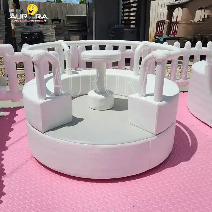 Weiß-rosa Soft Play Package Set Spielplatz Baby Indoor Outdoor Soft Play Ausrüstung