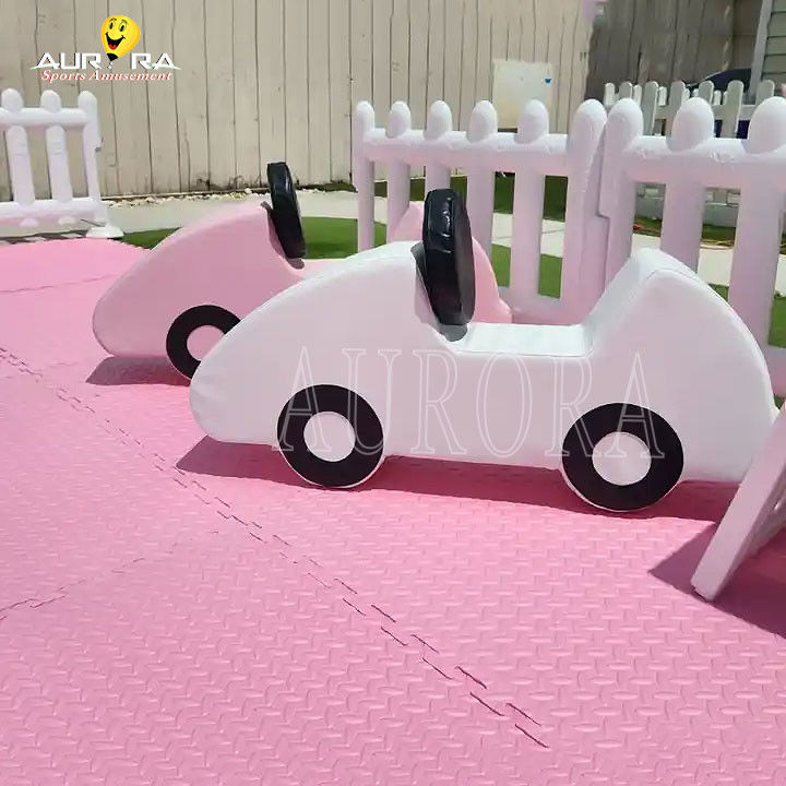 Weiß-rosa Soft Play Package Set Spielplatz Baby Indoor Outdoor Soft Play Ausrüstung