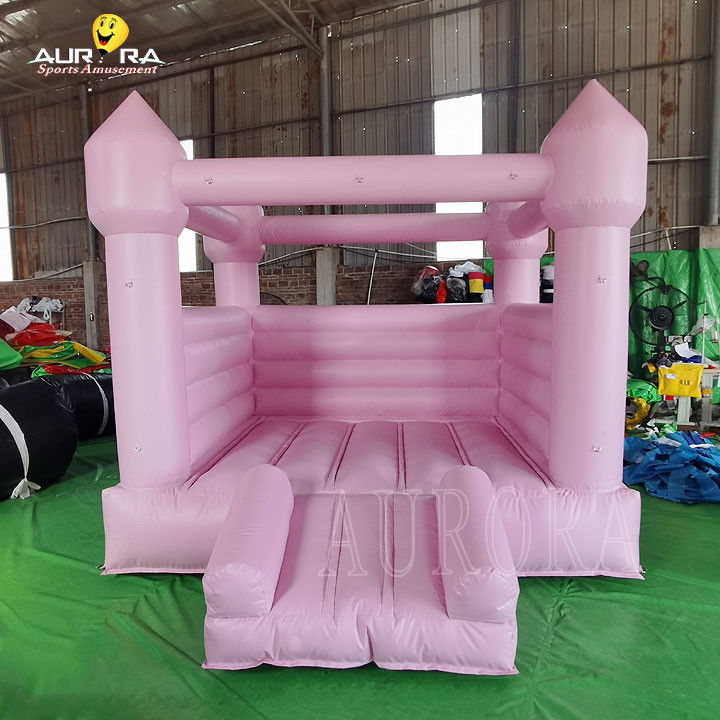 Jumping Bouncy House Kinder Pink aufblasbares Bouncy House 10x10 für Hochzeitsfeier Vermietung