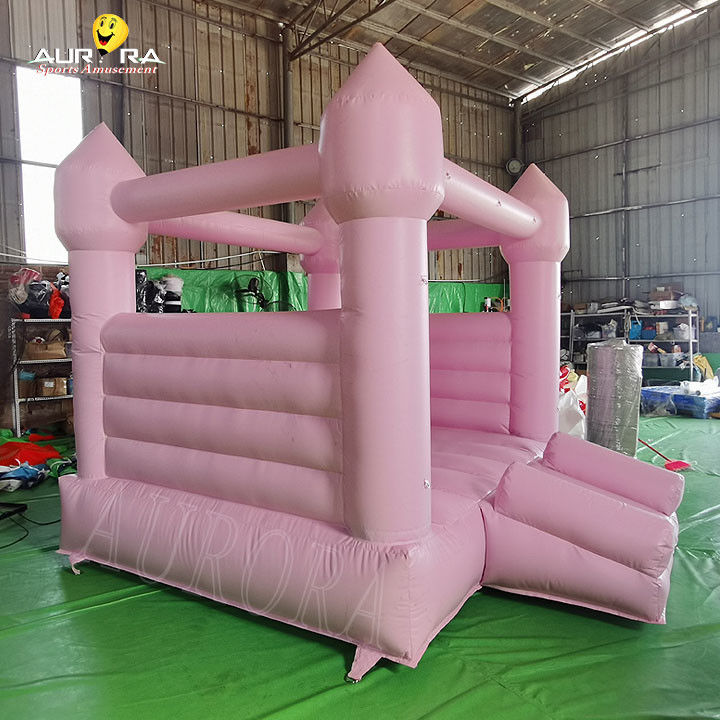Jumping Bouncy House Kinder Pink aufblasbares Bouncy House 10x10 für Hochzeitsfeier Vermietung