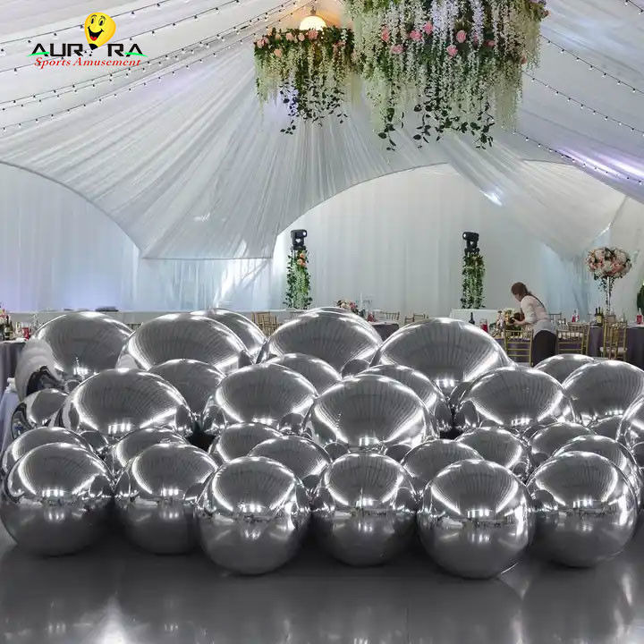 Farbenfrohe aufblasbare Spiegelkugel 0,3 mm PVC Party Große dekorative Kugeln
