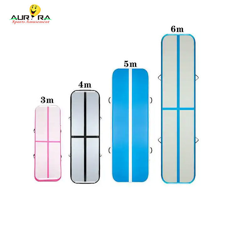 Gymnastik-Tumbling-Gymnastik-Air Track Mat 3m Außentür aufblasbare Sprungmatte Blau