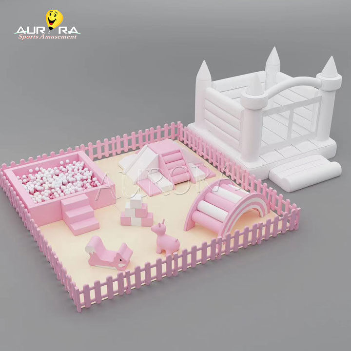 Indoor Kinder Kleinkinder Soft Play Klettergeräte Rosa und Weiß Set für die Party
