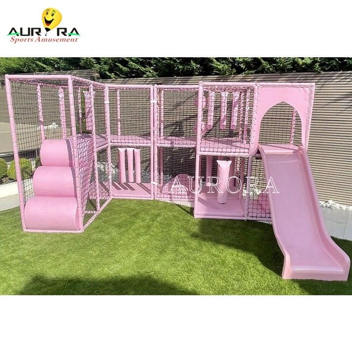 Soft Play Spielplatz Kinder Indoor Outdoor Pastell Rosa zum Verkauf Sensor Raum