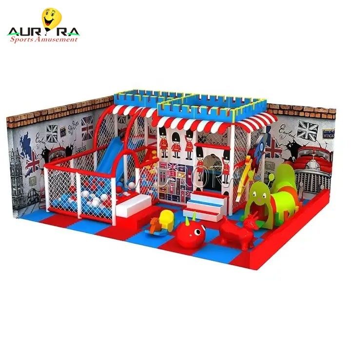 Ein eigener Spielplatz für Kinder im Indoor-Kletterzentrum von Aurora.
