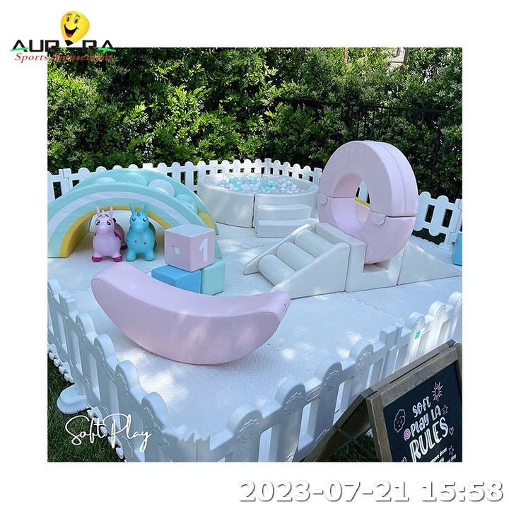 Indoor Kinder Soft Play Ausrüstung Klettern mit Rutschschuh Set für Kinder Soft Play Ball Gruben
