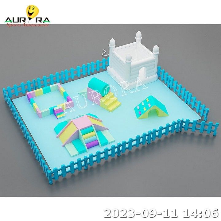 Kinder Soft Play Set Kletterer Indoor Spielgeräte Öko-freundliche Schaumstoff-Spielzeug Grün