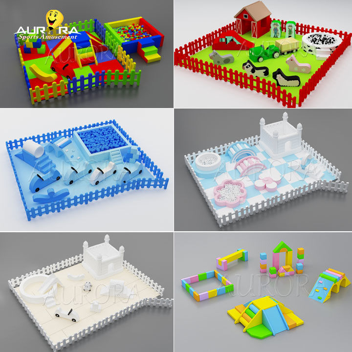 Nicht verblasst Kinder Indoor-Spielplatz Ausrüstung Weißes Sprunghaus fröhlich gehen rund Soft Play