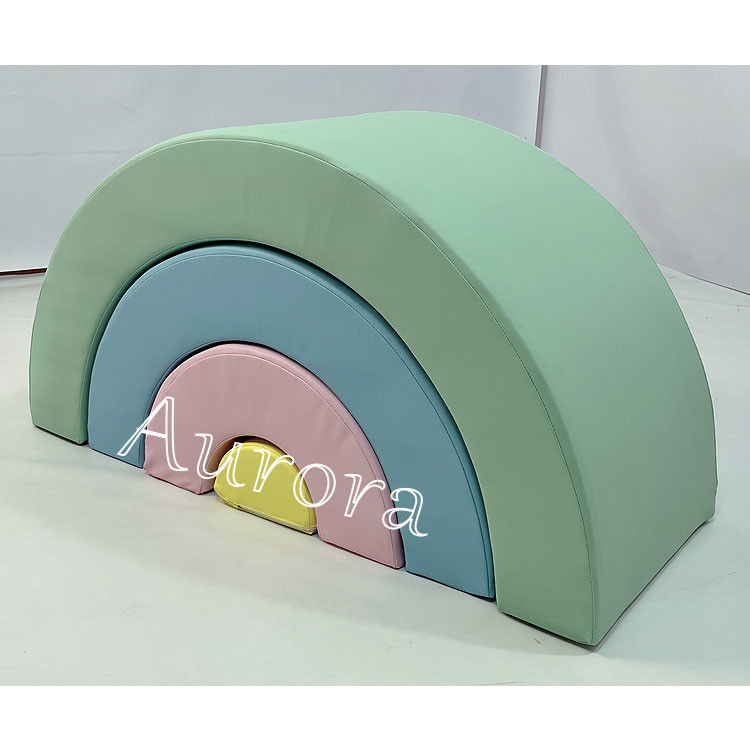 Soft Play Tunnel für Kinder Soft Play Blöcke Soft Play Ausrüstung Gelb Grün