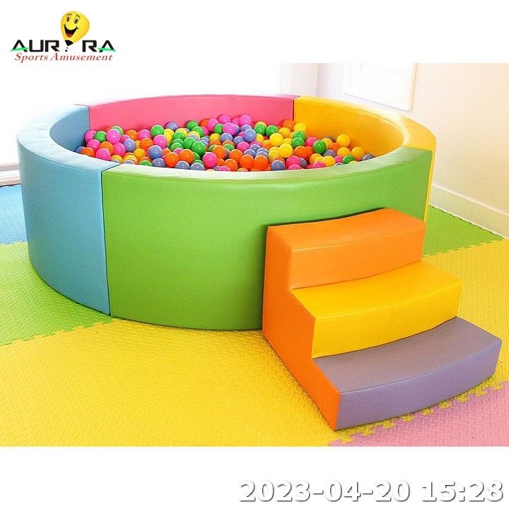 Orange Round Ball Pit Pool Spiel Spielplatz Kinder Rutschen Indoor Soft Play