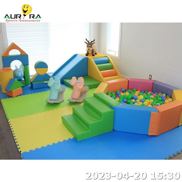 Orange Round Ball Pit Pool Spiel Spielplatz Kinder Rutschen Indoor Soft Play