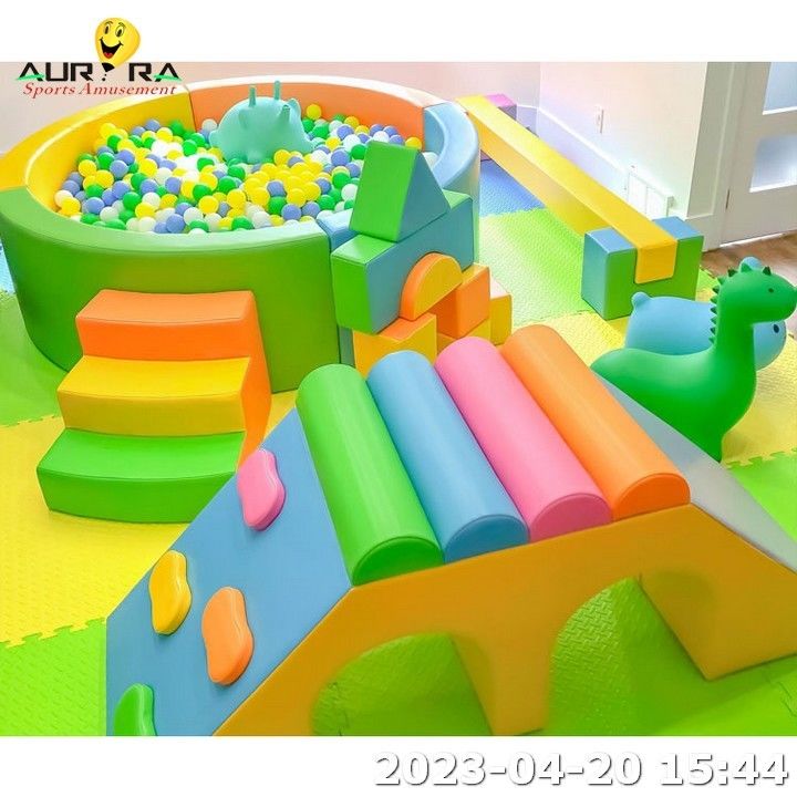 Indoor Soft Playground für Kinder Soft Kletterer Set Geburtstagsfeier Veranstaltung Blau