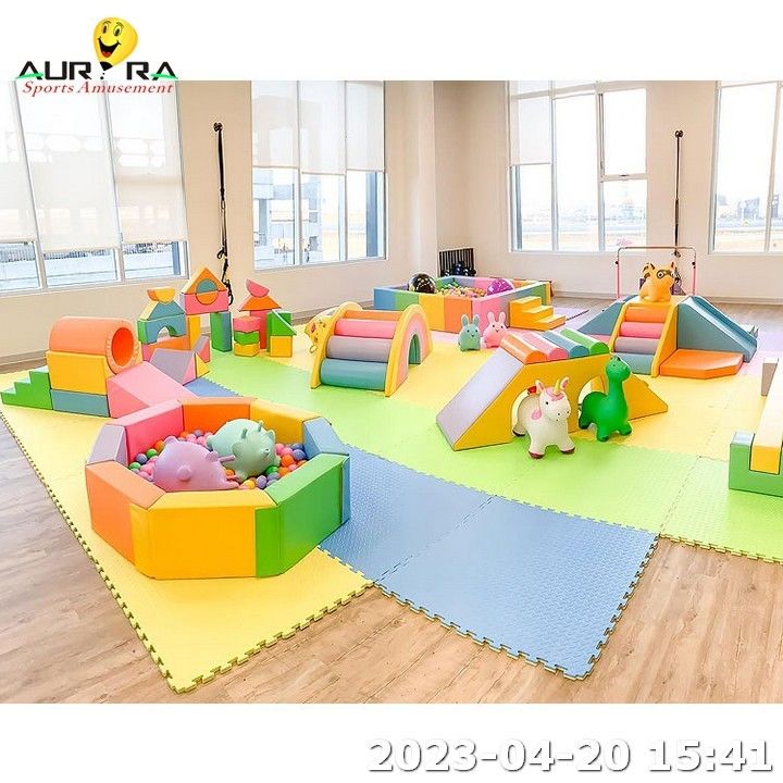 Indoor Soft Playground für Kinder Soft Kletterer Set Geburtstagsfeier Veranstaltung Blau