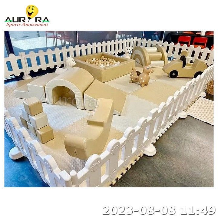 Soft Play Zaun Baby Soft Play Set Ball Pit Mit Rutsche Ozeanbälle Spielplatz