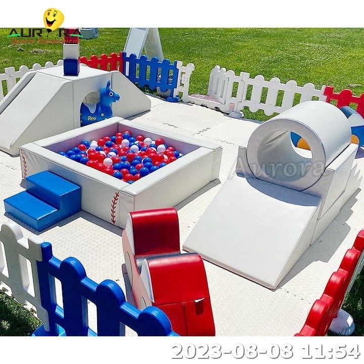 Soft Play Ausrüstung Slide Indoor Soft Play für Kinder Soft Play Set Ausrüstung Braun