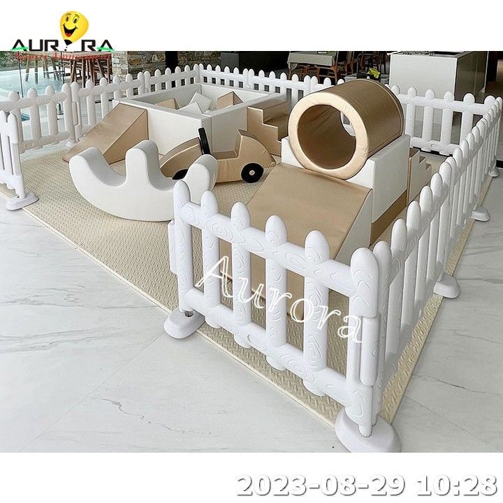 Pastell Soft Play Ausrüstung Set Vorschulzentrum Soft Play Mat Schaumball Pit Kinder