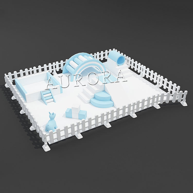 Soft Play Weißes Zaun Innenraum Schaumball Schiebeball Pool Kinder Soft Play Sets Bereich