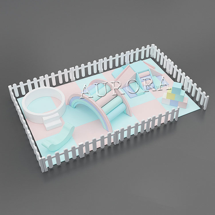 Soft Play Weißes Zaun Ballpit Soft Play Ausrüstung Weißes Soft Play Set für Party Vermietung