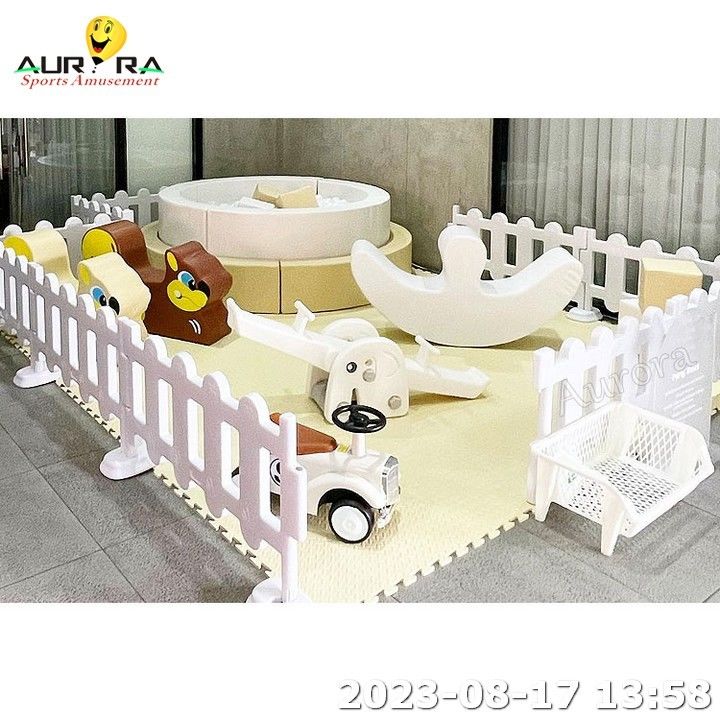 Rosa Matten Farbenfrohe Quadratkugeln Pools Regenbogenbrücke Blume Soft Play Ausrüstung