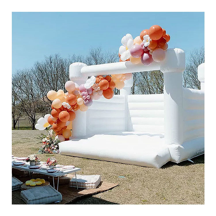 Hochzeitsschmuck Aufblasbare Weiße Sprungburg Aufblasbare Sprunghaus zum Verkauf
