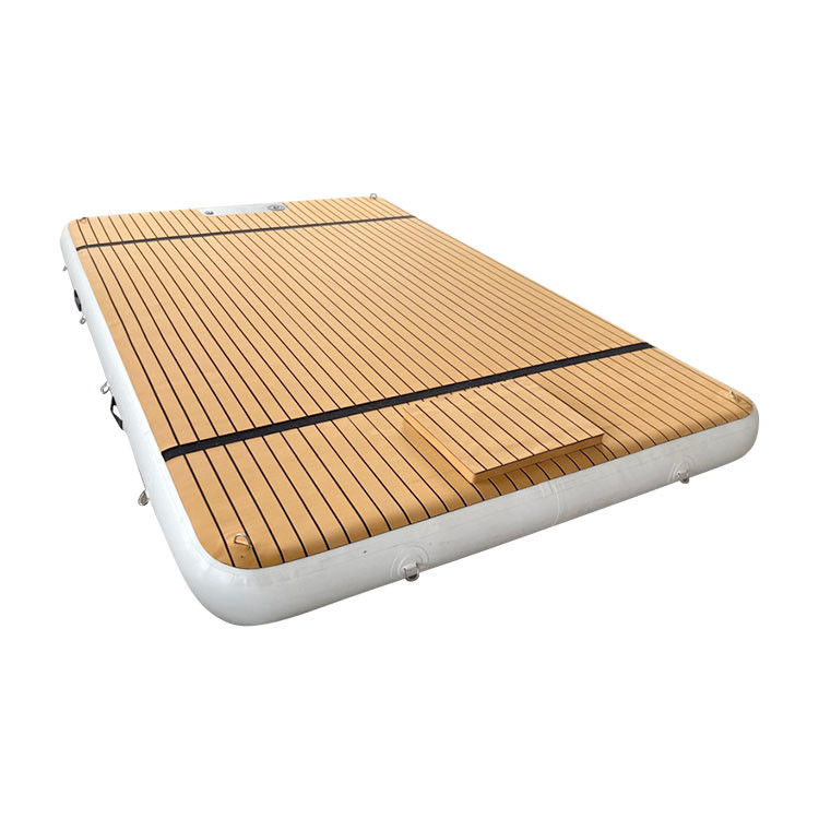 Aufblasbare schwimmende Plattform Wasserinsel Jet Ski Dock Matte C-Form Schwimmbad für See