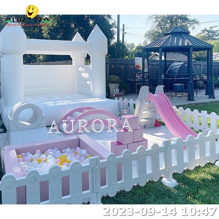 Weiß-Rosa Soft Play Ausrüstung Innenraum Baby Klettern Soft Play Sets Soft Play