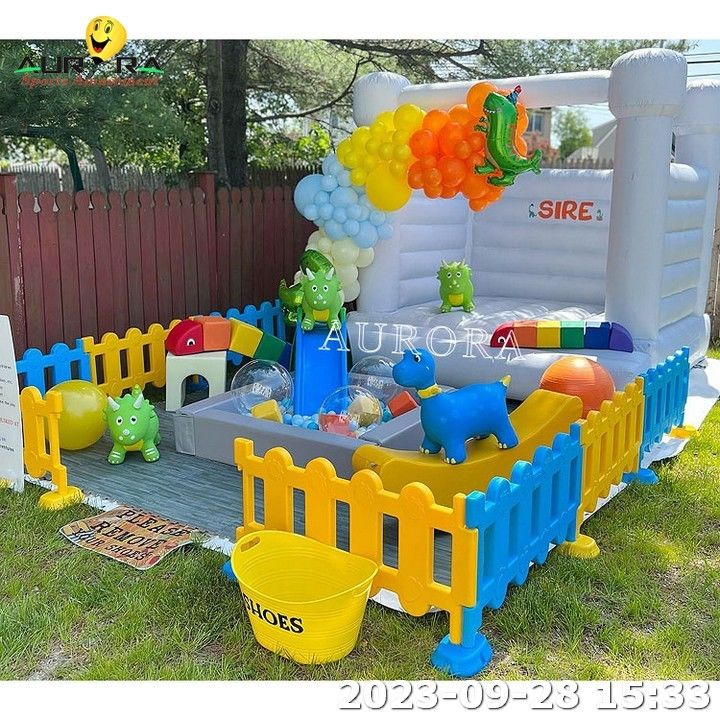 Kinder Indoor Soft Play Ausrüstung mit blauem Sprunghaus für Party Vermietung