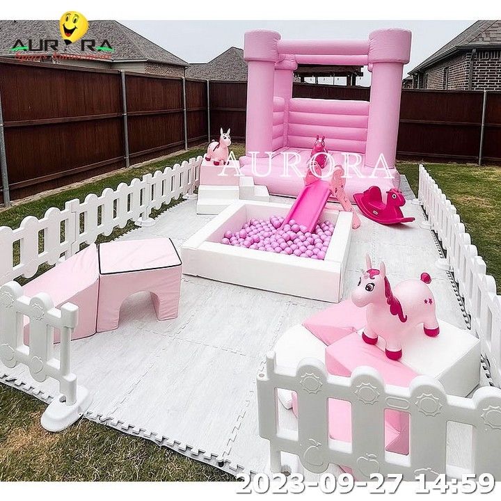 Customized Soft Play Ausrüstung Set Kinder im Freien für Party Miete mit Türsteher