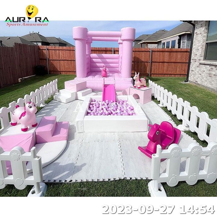 Customized Soft Play Ausrüstung Set Kinder im Freien für Party Miete mit Türsteher