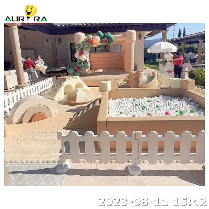 Outdoor Ball Pit Kinder Soft Play Sets Bereich Innen aufblasbares Sprunghaus