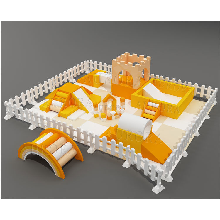 Angepasste Orange Soft Play Ausrüstung Indoor Outdoor Spielplatz mit Ball Pit
