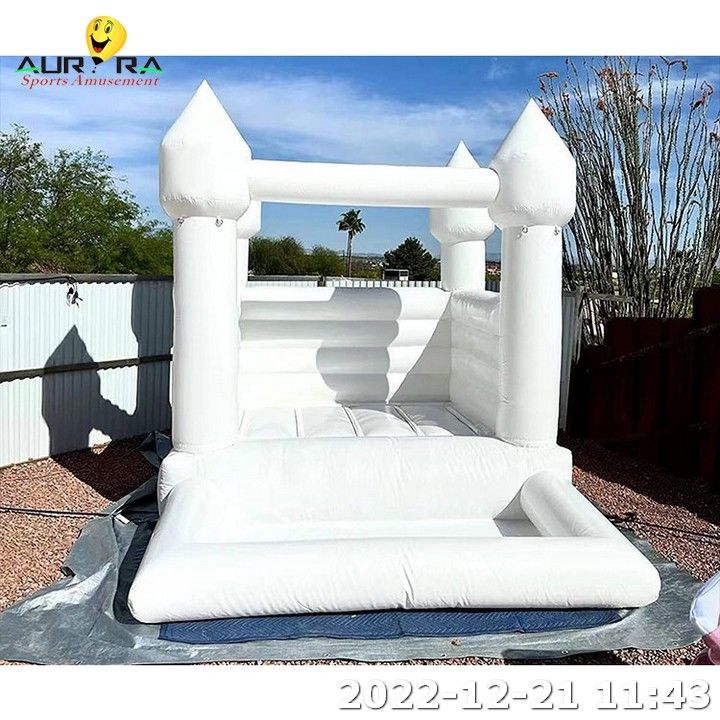 Für Veranstaltung aufblasbares weißes Sprunghaus Kinder aufblasbarer Sprunghalter für Hochzeitsvermietung